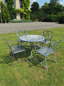 Galvanised steel garden furniture