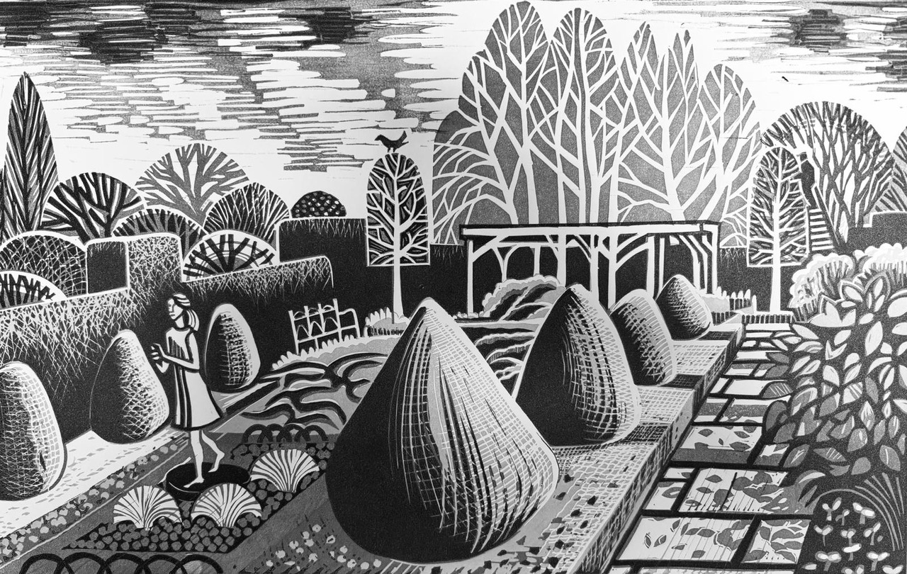 Waterperry Gardens printed garden